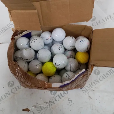 BOX OF ASSORTED CALLAWAY USED GOLF BALLS 