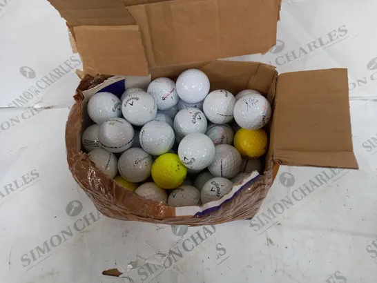 BOX OF ASSORTED CALLAWAY USED GOLF BALLS 