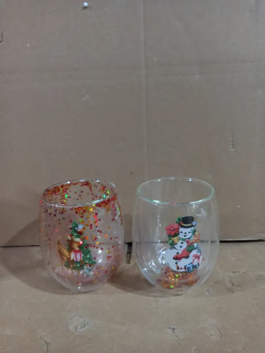 MR CHRISTMAS SET OF 2 FESTIVE INSULATED TUMBLERS