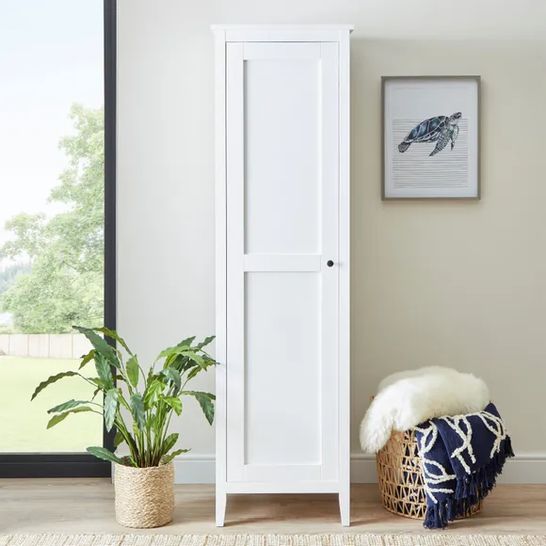 BOXED - LYNTON WHITE SINGLE WARDROBE 