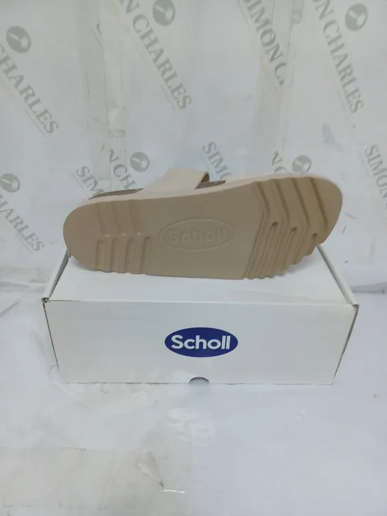 BOXED SCHOLL SOFT STEP LADIES SANDALS BUCKLE FASTENING SIZE 7 CREAM