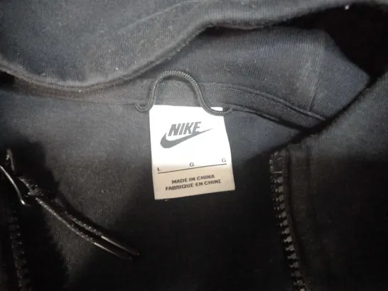 NIKE HOODED TRACKSUIT TOP - BLACK SIZE L