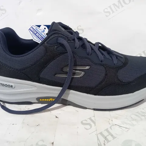 SKECHERS MEN'S GO WALK OUTDOOR WATER REPELLENT LACE UP TRAINERS - NAVY UK SIZE 8