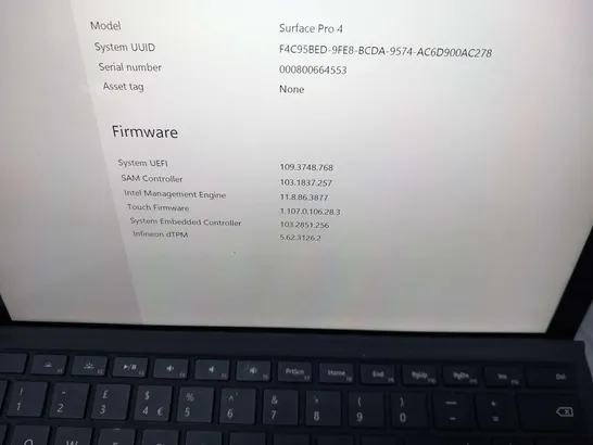 MICROSOFT SURFACE PRO 4 128GB