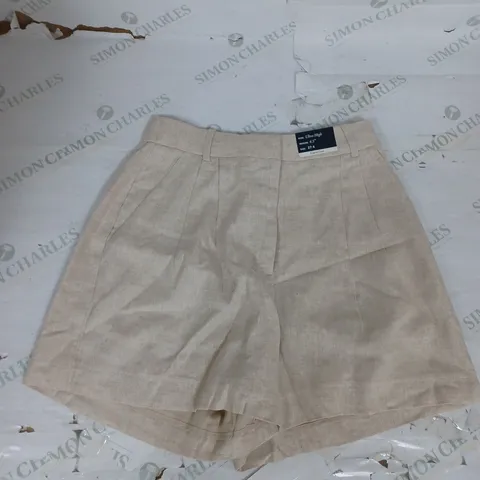 ABERCROMBIE & FITCH HIGH RISE SHORTS IN BEIGE SIZE 27W