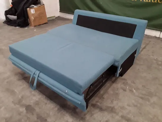 QUALITY DESIGNER SOFA BED - TEAL FABRIC