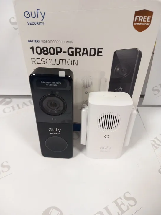 BOXED EUFY SECURITY BATTERY VIDEO DOORBELL WITH 1080P GRADE RESOLUTION 