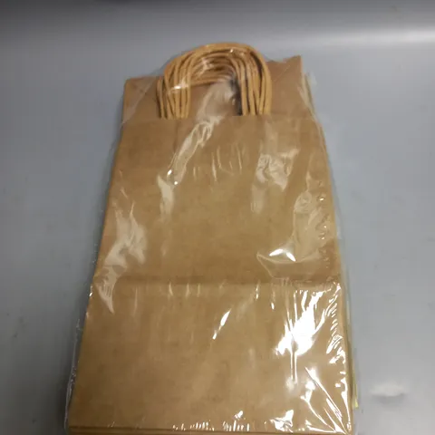 LOT OF APPROX 30 BROWN PAPER BAGS WITH HANDLES