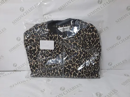 BOXED HELENE BERMAN LEOPARD PRINT JACKET // SIZE: 16 UK 