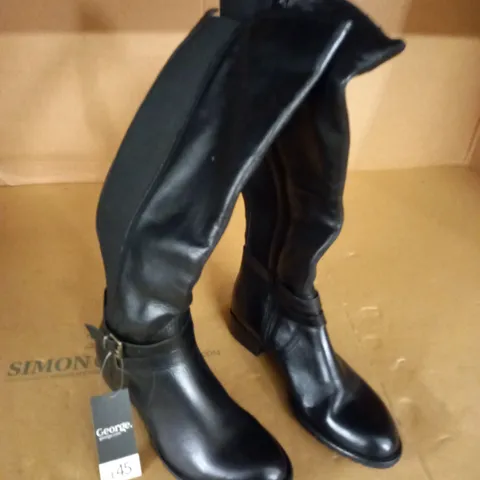 GEORGE BLACK HIGH BOOTS IN BLACK - UK 5