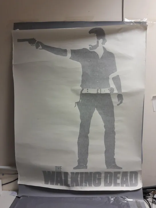 THE WALKING DEAD RICK GRIMES WALL STICKER APPROX 78CMX102CM IN BLACK