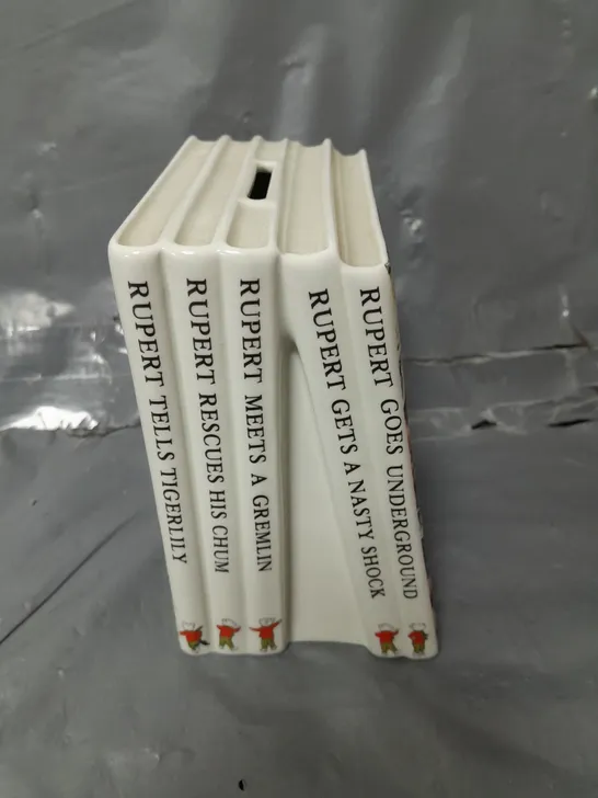 WEDGWOOD RUPERT BEAR STACK OF BOOKS