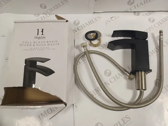 HIGHLIFE COLL BLACK BASIN MIXER TAP