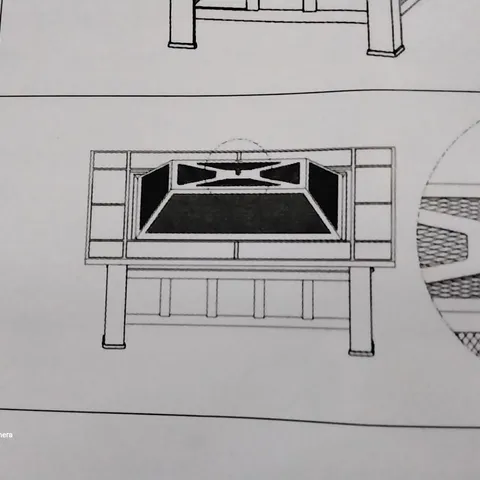 BOXED STEEL WOOD BURNING FIRE PIT TABLE