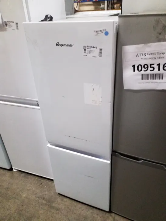 FRIDGEMASTER 50cm FREESTANDING 60/40 FRIDGE FREEZER IN WHITE MC50175A - UNPROCESSED RAW RETURN