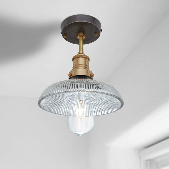 BROOKLYN 1 LIGHT SEMI FLUSH MOUNT FIXTURE 