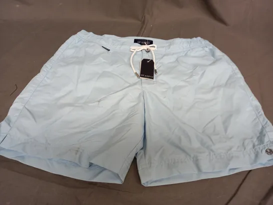 MR MARVIS LIGHT BLUE SWIMMING SHORTS - W34 LARGE