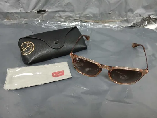 RAY-BAN ERIKA ROUND SUNGLASSES - BROWN