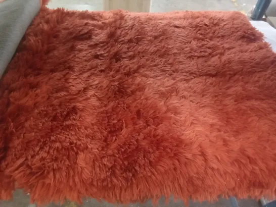 HANDMADE TUFTED ORANGE AREA RUG 80X150CM