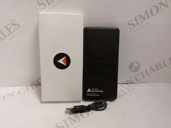 BOXED AMIGO PARTNERSHIP POWER BANK - 10000MAH BLACK