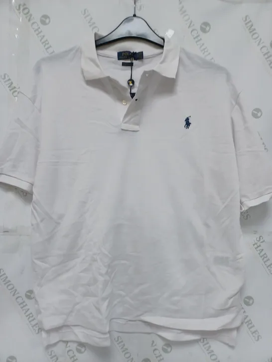 POLO LAUREN POLO SHIRT IN WHITE - LARGE