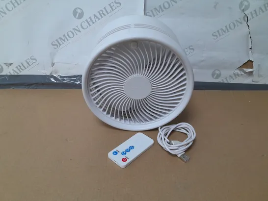 BELL & HOWELL OSCILLATING FOLDING RECHARGEABLE FAN IN WHITE