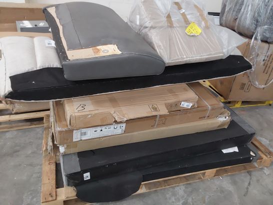 PALLET OF ASSORTED BED, SOFA & FURNITURE PARTS 