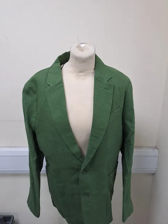 BOXED PERCIVAL LINEN BLAZER AND TAILORED TROUSERS SIZE 