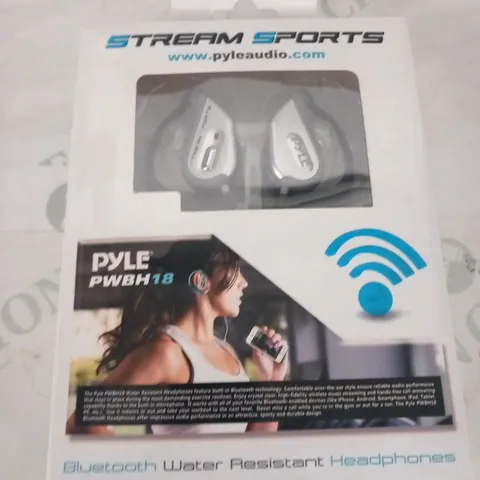 BOXED PYLE STREAM SPORTS PWBH18 BLUETOOTH WATER RESISTANT HEADPHONES