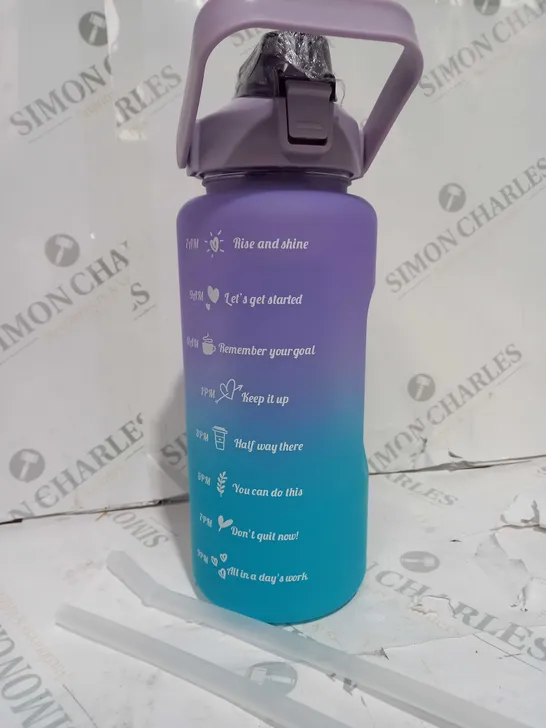 COLOURED 64OZ BOTTLE WITH REMINDERS AND MARKINGS 