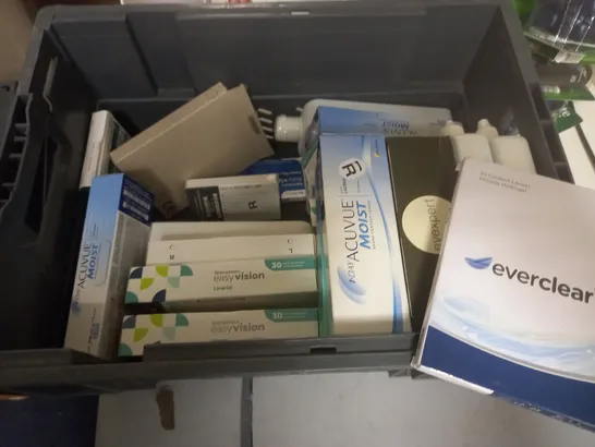 LOT OF ASSORTED EYE CARE ITEMS TO INCLUDE SPECSAVERS, ACUVUE AND COOPER VISION