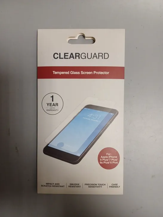 APPROXIMATELY 40 CLEAR GUARD TEMPERED GLASS SCREEN PROTECTORS FOR IPHONE 8/7/6S/6 PLUS 