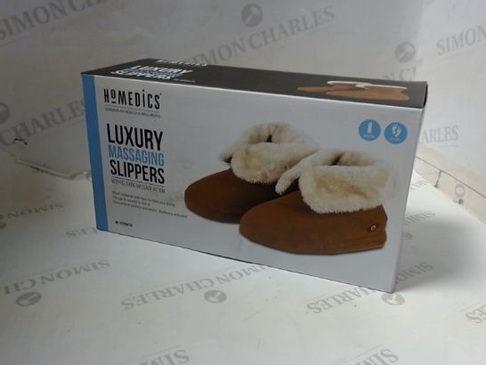 BRAND NEW HOMEDICS LUXURY MASSAGING SLIPPERS (FITS UP TO WOMENS SIZE 9)