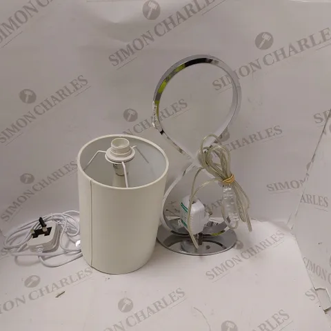 BOX OF APPROX 2 LAMPS - 1 SILVER LED - 1 LAMP