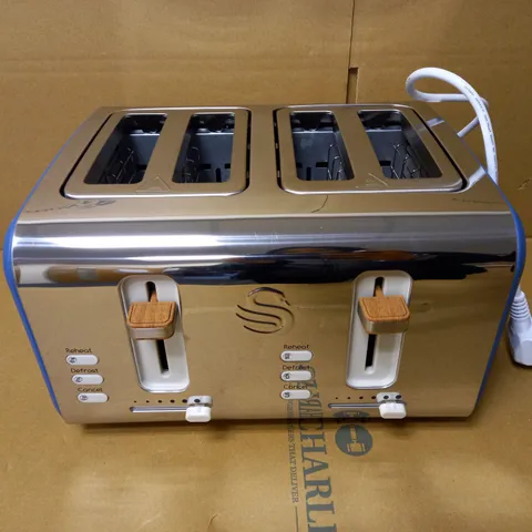 SWAN NORDIC 4 SLICE TOASTER BLUE