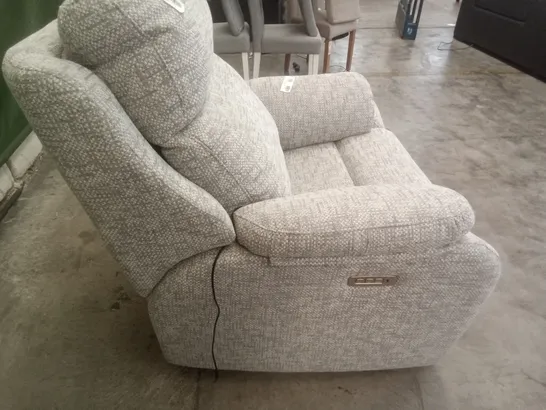 DESIGNER G PLAN MADE KINGSBURY ELECTRIC RECLINER CHAIR - REMCO LIGHT GREY FABRIC 