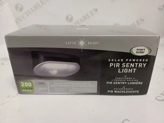 SUPER BRIGHT SOLAR POWERED PIR SENTRY LIGHT RRP £19.99