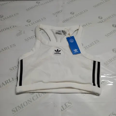 ADIDAS COTTON SPORTS BRA IN WHITE - S