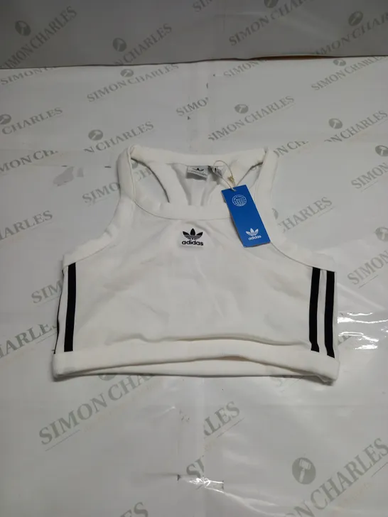 ADIDAS COTTON SPORTS BRA IN WHITE - S