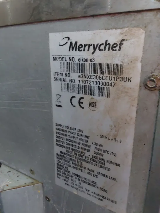 MERRYCHEF EIKON E3 COMMERCIAL MICROWAVE 