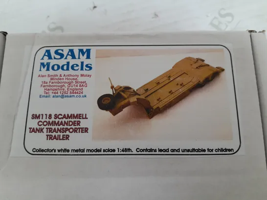 ASAM MODELS SM118 SCAMMELL COMMANDER TANK TRANSPORTER TRAILER