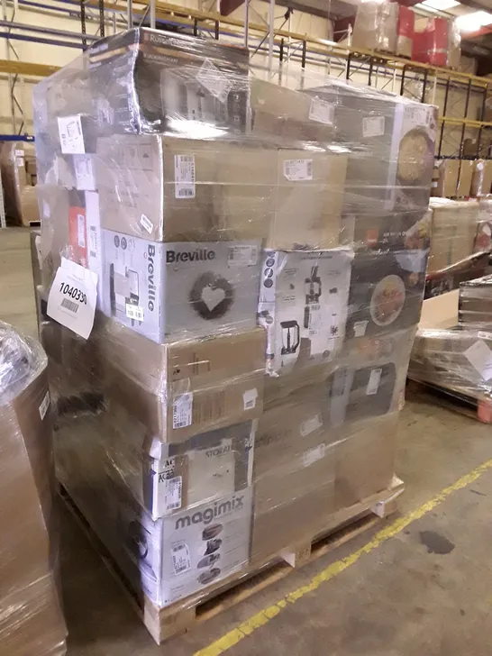 PALLET OF APPROXIMATELY 37 UNPROCESSED RAW RETURN HOUSEHOLD AND ELECTRICAL GOODS TO INCLUDE;