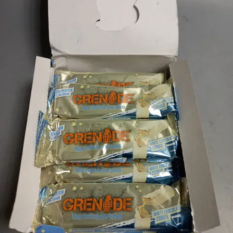 LOT OF APPROX. 10 X GRENADE PROTEIN BARS WHITE CHOCOLATE COOKIE FLAVOUR