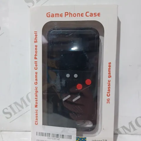 BOXED GAME PHONE CASE FOR IPHONE 7/8 IN BLACK