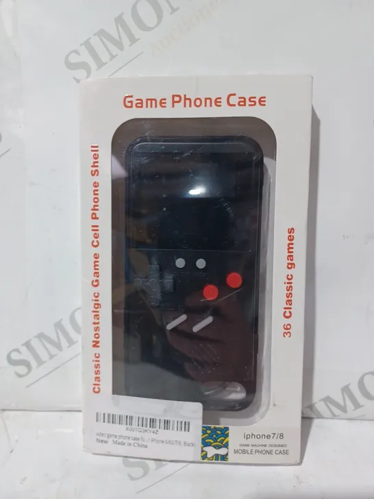 BOXED GAME PHONE CASE FOR IPHONE 7/8 IN BLACK