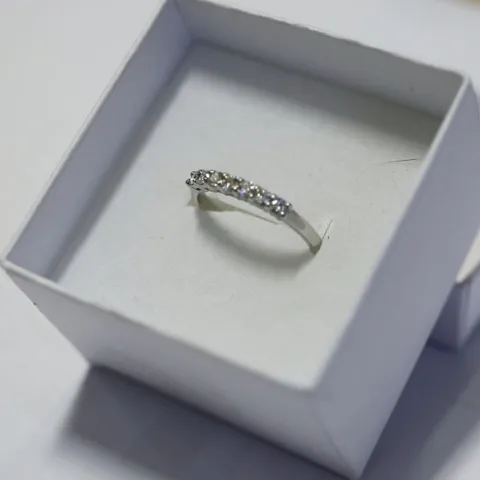 PLATINUM SEVEN STONE DIAMOND HALF ETERNITY RING