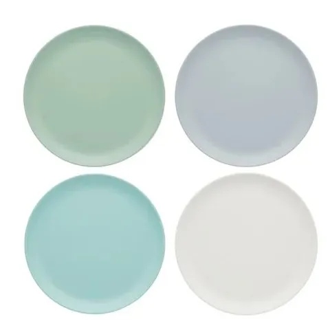 BOXED COLOURWORKS CLASSICS SALAD AND SNACK MELAMINE PLATES (SET OF 4)