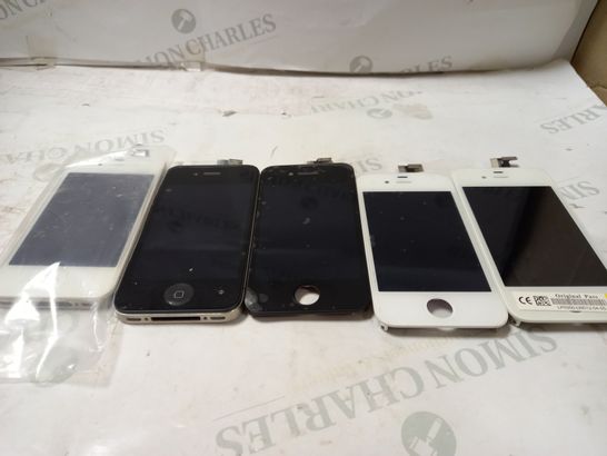 LOT OF 5 IPHONE 4 LCD SCREENS ONLY 