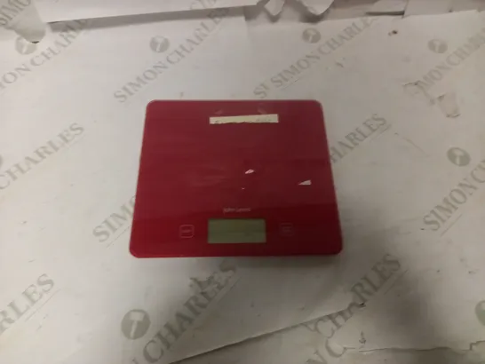 JOHN LEWIS RED KITCHEN SCALE 