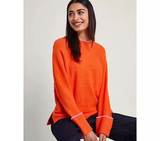 MONSOON OTI OVERSIZED JUMPER- ORANGE XL